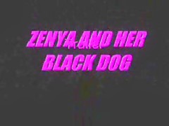 Zenya y su perro negro