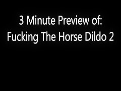 Fucking the horse dildo 2