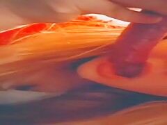 horny girl didn't waste a single drop